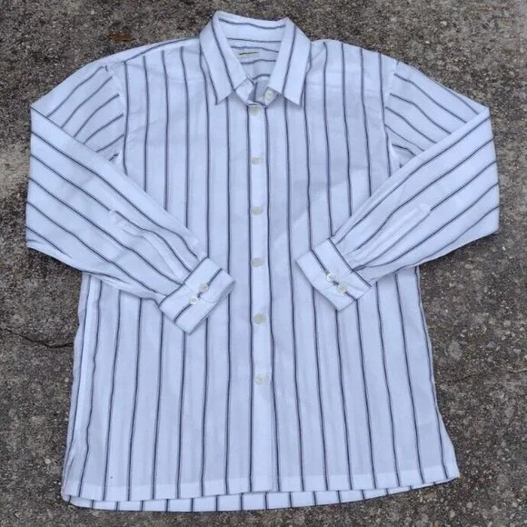 Dries Van Noten Oversized Striped Cotton Poplin Tunic Shirt NWOT - Picture 2 of 8